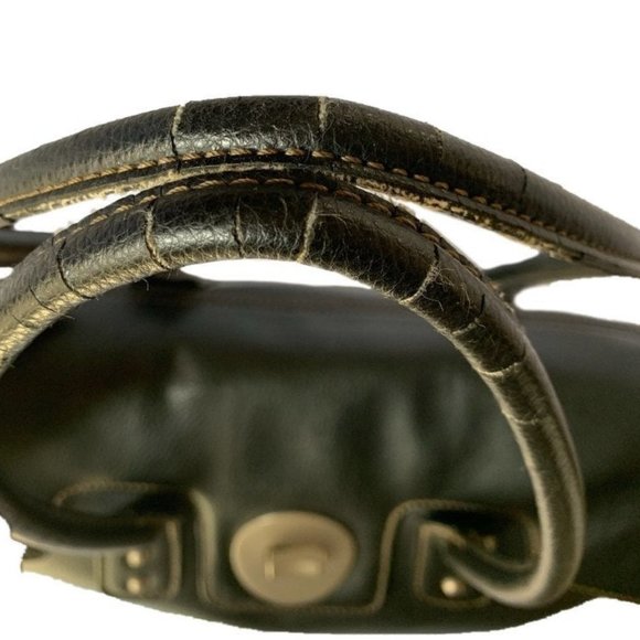 Black Tote Medicine Bag Style Gladstone Purse PU Leather - Picture 4 of 10